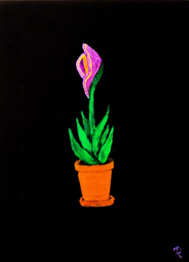 Картина под названием "Imagine a Flower" - Troy Wilson-Ripsom, Подлинное произведение искусства, Акрил Установлен на Деревян…