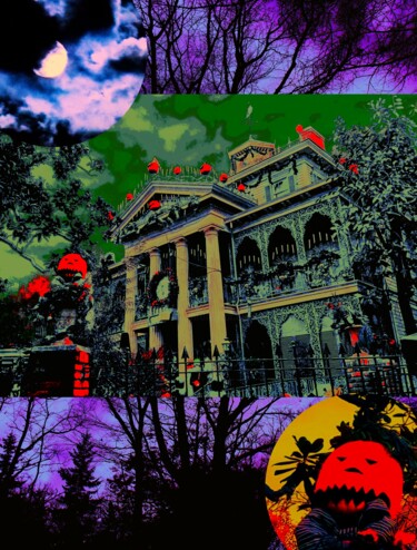 Digitale Kunst mit dem Titel "Happy Halloween" von Troy Wilson-Ripsom, Original-Kunstwerk, Digitale Collage