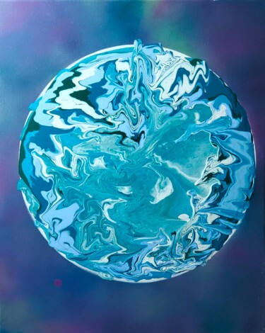 Ζωγραφική με τίτλο "Ball of Confusion" από Troy Wilson-Ripsom, Αυθεντικά έργα τέχνης, Ακρυλικό Τοποθετήθηκε στο Ξύλινο φορεί…