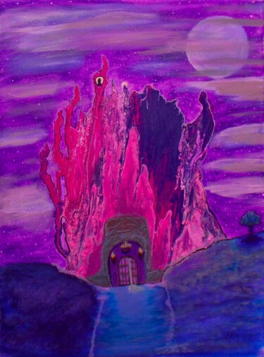 Painting titled "The Keep" by Troy Wilson-Ripsom, Original Artwork, Acrylic Mounted on Wood Stretcher frame