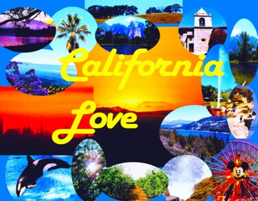 Цифровое искусство под названием "California Love Pos…" - Troy Wilson-Ripsom, Подлинное произведение искусства, Цифровой кол…