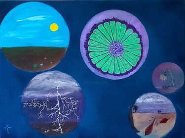 Картина под названием "The Cycle" - Troy Wilson-Ripsom, Подлинное произведение искусства, Акрил Установлен на Деревянная рам…