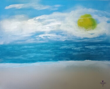 Картина под названием "That Day at the Bea…" - Troy Wilson-Ripsom, Подлинное произведение искусства, Акрил Установлен на Дер…