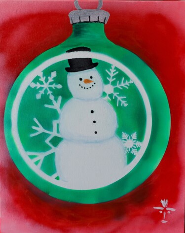 Painting titled "Let it Snow" by Troy Wilson-Ripsom, Original Artwork, Acrylic Mounted on Wood Stretcher frame
