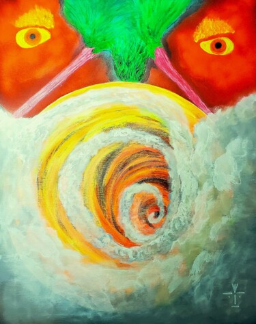 Картина под названием "The Consumer" - Troy Wilson-Ripsom, Подлинное произведение искусства, Акрил Установлен на Деревянная…