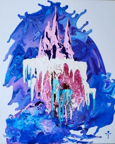 Картина под названием "Surreal Castle in a…" - Troy Wilson-Ripsom, Подлинное произведение искусства, Акрил Установлен на Дер…