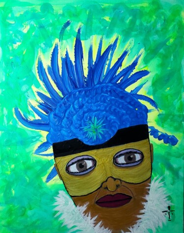 Painting titled "Fierce" by Troy Wilson-Ripsom, Original Artwork, Acrylic Mounted on Wood Stretcher frame