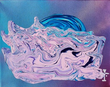 Painting titled "Cosmic Splash" by Troy Wilson-Ripsom, Original Artwork, Acrylic Mounted on Wood Stretcher frame