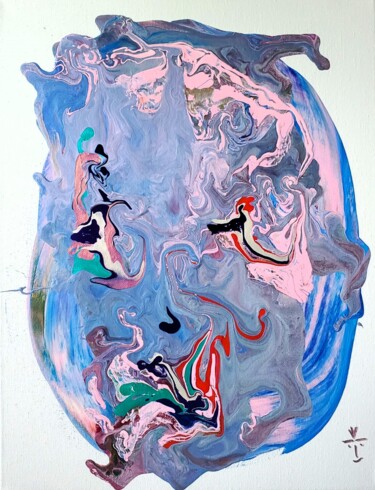 제목이 "Shimmering Monsters"인 미술작품 Troy Wilson-Ripsom로, 원작, 아크릴 나무 들것 프레임에 장착됨