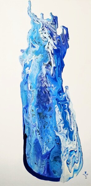 绘画 标题为“Drop in the Ocean” 由Troy Wilson-Ripsom, 原创艺术品, 丙烯 安装在木质担架架上