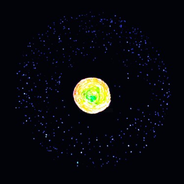 Digitale Kunst getiteld "Stellar Sphere" door Troy Wilson-Ripsom, Origineel Kunstwerk, Gemanipuleerde fotografie