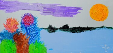 Картина под названием "Surreal Landscape" - Troy Wilson-Ripsom, Подлинное произведение искусства, Акрил Установлен на Деревя…