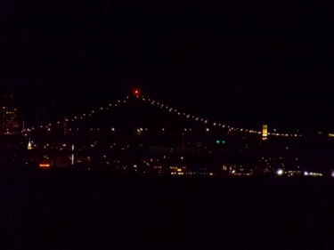 Photographie intitulée "Bay Bridge at Night" par Troy Wilson-Ripsom, Œuvre d'art originale, Photographie numérique