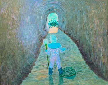 Картина под названием "Leviathan" - Troy Wilson-Ripsom, Подлинное произведение искусства, Маркер Установлен на Деревянная ра…