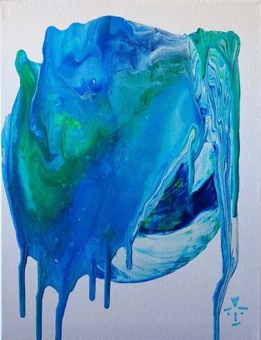 Painting titled "Melting" by Troy Wilson-Ripsom, Original Artwork, Acrylic Mounted on Wood Stretcher frame