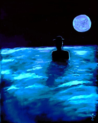 Arte digitale intitolato "Once in a Blue Moon" da Troy Wilson-Ripsom, Opera d'arte originale, Fotografia digitale