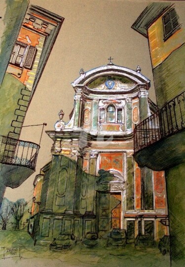 Pittura intitolato "S.Croce di Cuneo" da Gian Piero Trucco, Opera d'arte originale, Altro