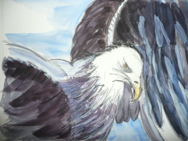 Peinture intitulée "aigle.jpg" par Teka, Œuvre d'art originale