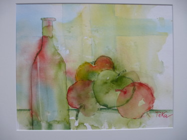Peinture intitulée "pommes.jpg" par Teka, Œuvre d'art originale