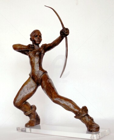 Sculpture titled "Amazone, sculpture…" by Marie-Thérèse Tsalapatanis, Original Artwork, Bronze