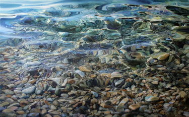 Malerei mit dem Titel "Wasser" von Tschumakov Sergey, Original-Kunstwerk, Öl Auf Keilrahmen aus Holz montiert