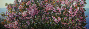 Картина под названием "Сакура" - Tschumakov Sergey, Подлинное произведение искусства, Масло Установлен на Деревянная рама дл…