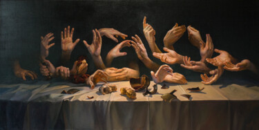 Картина под названием "Истинно" - Tschumakov Sergey, Подлинное произведение искусства, Масло Установлен на Деревянная рама д…