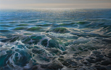 Pittura intitolato "Das Meer" da Tschumakov Sergey, Opera d'arte originale, Olio
