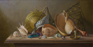 Картина под названием "Раковины" - Tschumakov Sergey, Подлинное произведение искусства, Масло Установлен на Деревянная рама…