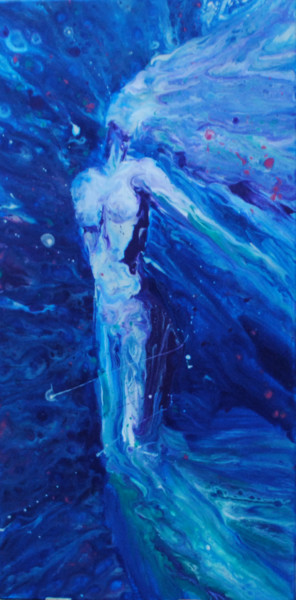 Painting titled "Ascension. Ascensio…" by Tsenovaya Art, Original Artwork, Acrylic Mounted on Wood Stretcher frame