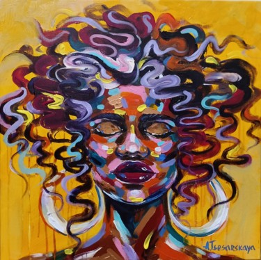 African beauty Картина под названием "African beauty" - Aliaksandra Tsesarskaya, Подлинное произведение искусства, Акрил