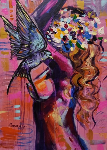 Malerei mit dem Titel "Hope" von Aliaksandra Tsesarskaya, Original-Kunstwerk, Acryl