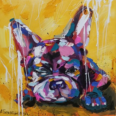 Happy Painting titled "Happy" by Aliaksandra Tsesarskaya, Original Art, Acrylic