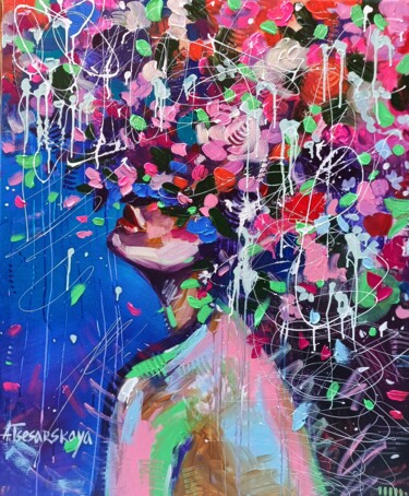 Pintura titulada "Sweet dreams-colorf…" por Aliaksandra Tsesarskaya, Obra de arte original, Acrílico