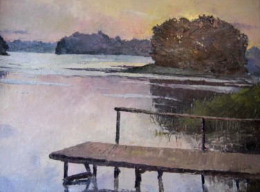 Картина под названием "Озеро "Бакланово"" - Татьяна Шутова, Подлинное произведение искусства, Масло