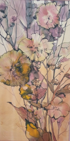 Текстильное искусство под названием "Сухостой" - Татьяна Шутова, Подлинное произведение искусства, Ткань Установлен на картон