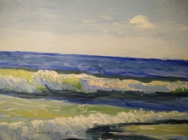 Peinture intitulée "синий океан" par Tsiala Nikhorosheva, Œuvre d'art originale, Huile