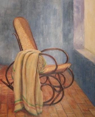 Pintura titulada "La mecedora" por Mª Teresa Silvestre, Obra de arte original