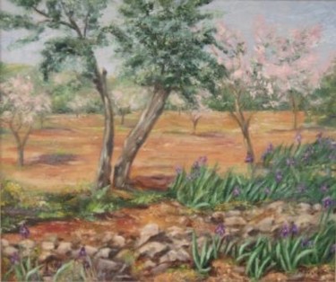 Pintura titulada "Olivos y almendros" por Mª Teresa Silvestre, Obra de arte original