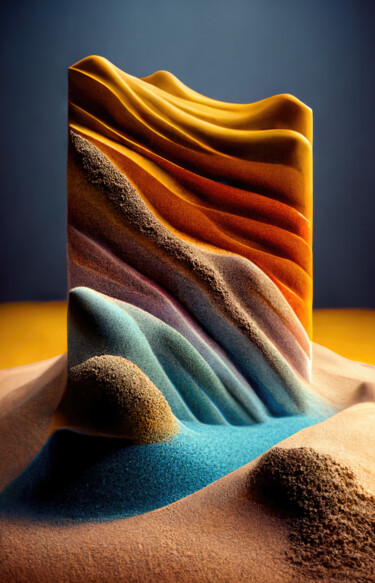 Arts numériques intitulée "Sands 01" par Tsomi, Œuvre d'art originale, Travail numérique 2D
