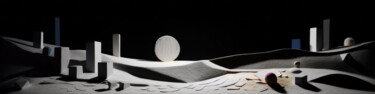 Digitale Kunst mit dem Titel "Moon 03" von Tsomi, Original-Kunstwerk, 2D digitale Arbeit