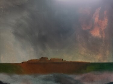 Картина под названием "View from a Field" - Thomas Bathrick, Подлинное произведение искусства, Акрил