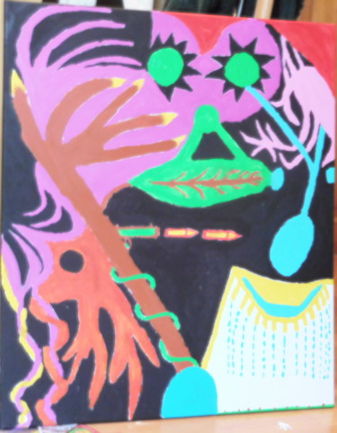 Malerei mit dem Titel "Kali Nature Seeds o…" von Bebi Kali, Original-Kunstwerk