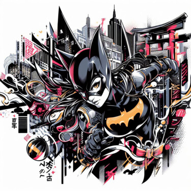 Grafika cyfrowa / sztuka generowana cyfrowo zatytułowany „Batgirl au pays du…” autorstwa Tsuiho, Oryginalna praca, Obraz gen…