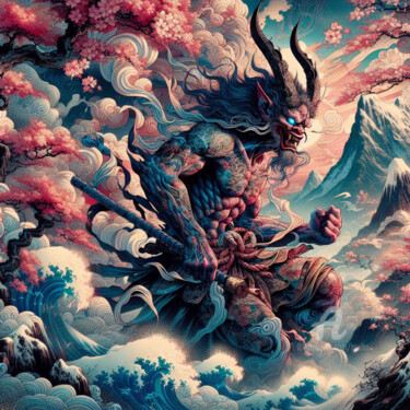 Arte digital titulada "Le démon gardien d'…" por Tsuiho, Obra de arte original, Imagen generada por IA