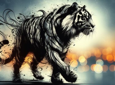 Digital Arts titled "L'esprit des tigres" by Tsuiho, Original Artwork, AI generated image