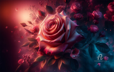 Digital Arts titled "Les roses sont ?" by Tsuiho, Original Artwork, AI generated image