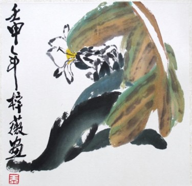 绘画 标题为“The ginger flower” 由Tsz Mei Wong, 原创艺术品, 油