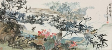 绘画 标题为“The misty view of t…” 由Tsz Mei Wong, 原创艺术品, 油