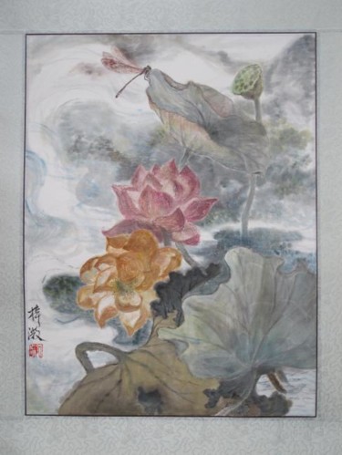 绘画 标题为“Lotus Land(part 1)-…” 由Tsz Mei Wong, 原创艺术品, 油